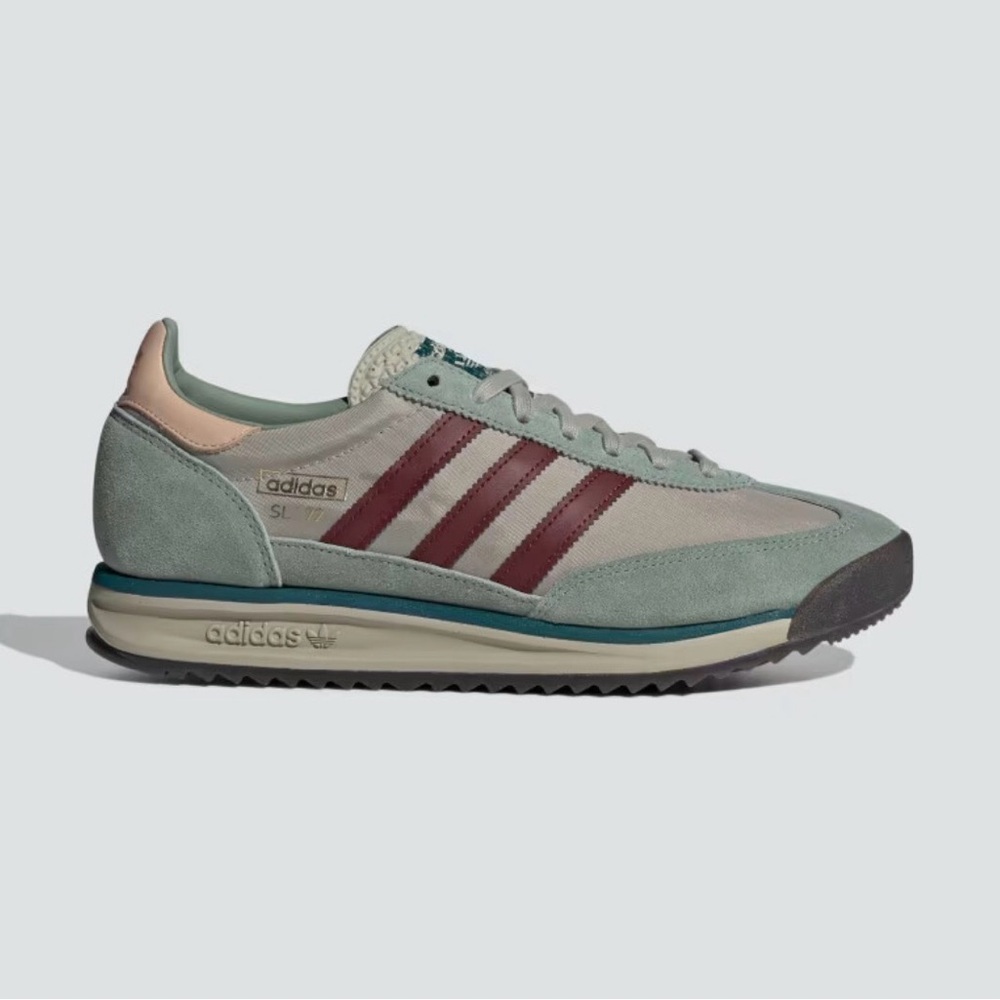 Adidas Suede Gray and Maroon Sneakers